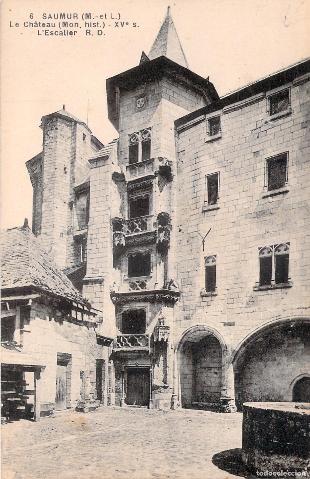 Postales: Postal del Castillo de Saumur arquitectura medieval Francia