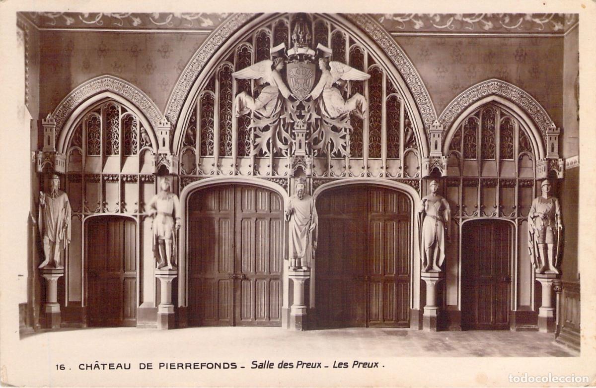 Postales: Postal del Castillo de Pierrefonds, Sala de los Preux