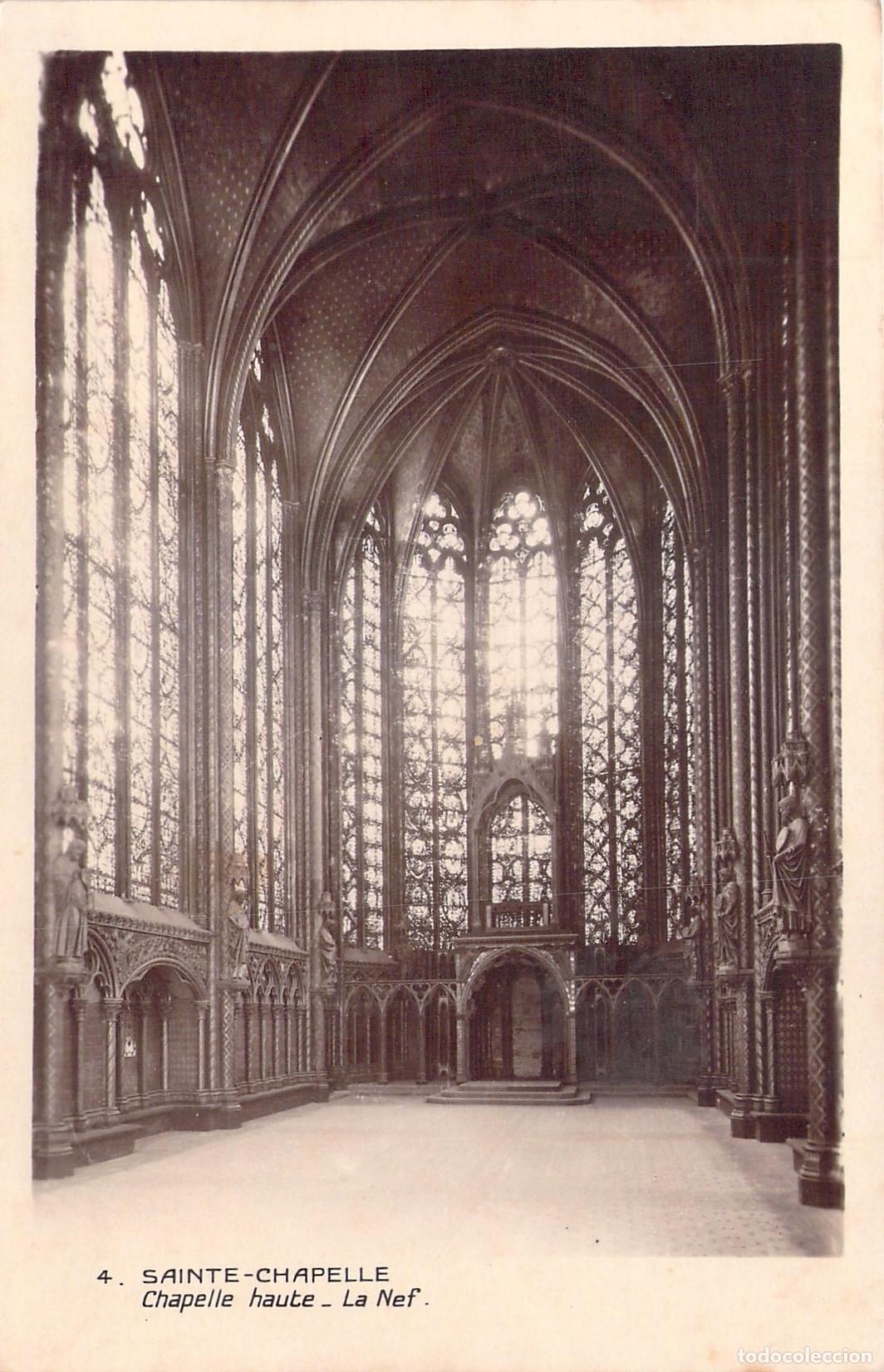 Postales: Postal de la Sainte-Chapelle de Par&iacute;s, interior g&oacute;tico