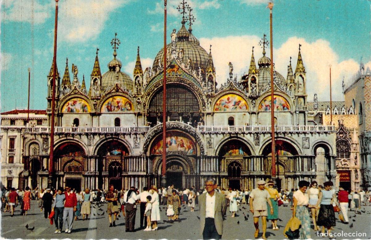 Postales: Postal de la Bas&iacute;lica de San Marcos en Venecia, Italia
