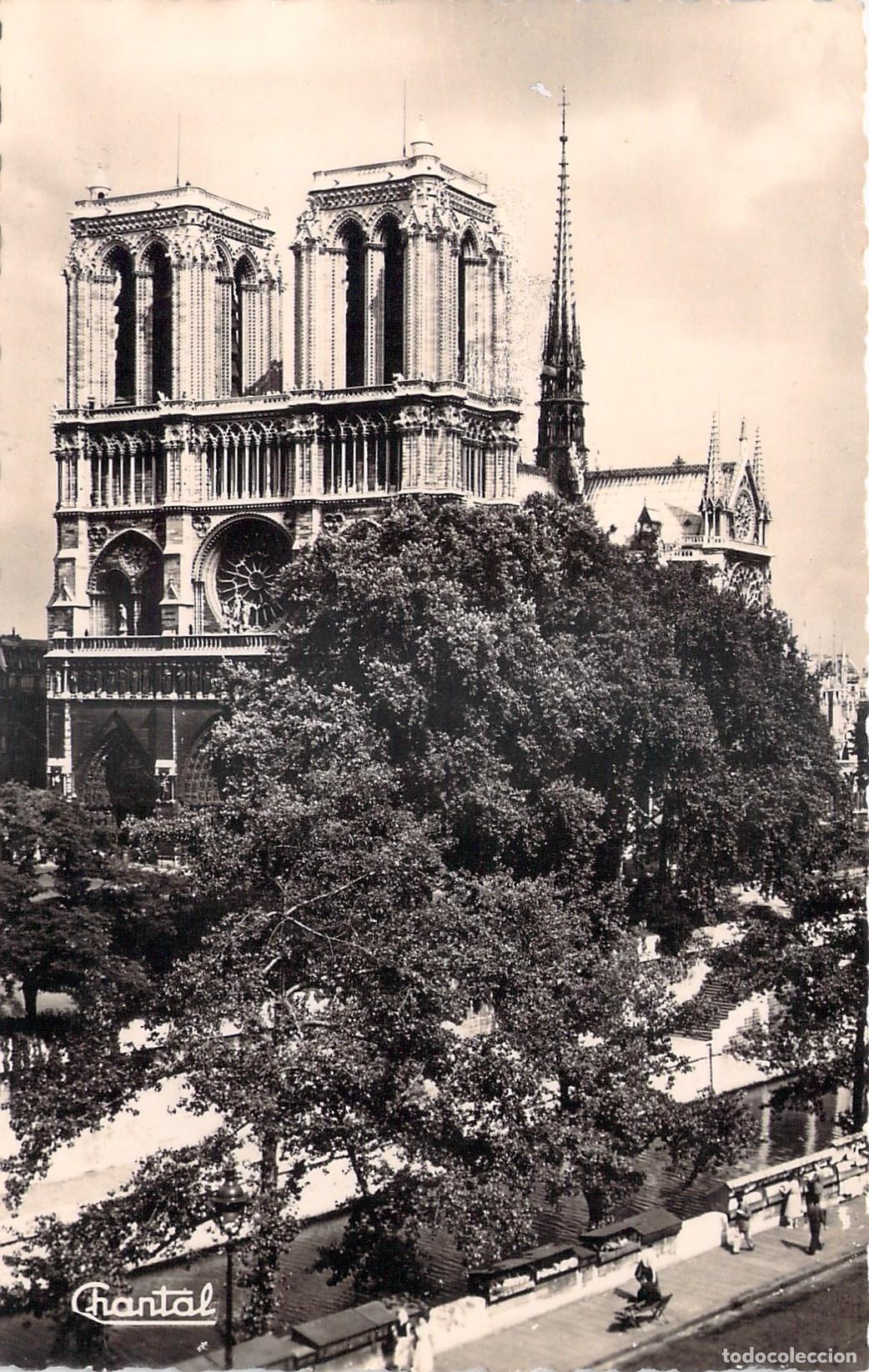 Postales: Postal de la Catedral de Notre-Dame y los Bouquinistes en Par&iacute;s