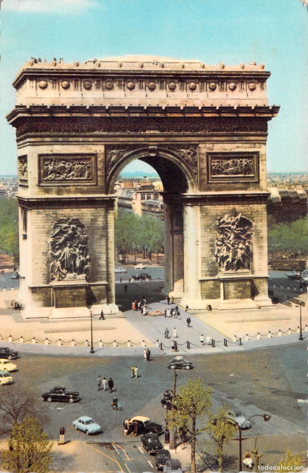 Postales: Postal del Arco del Triunfo en Par&iacute;s, Francia