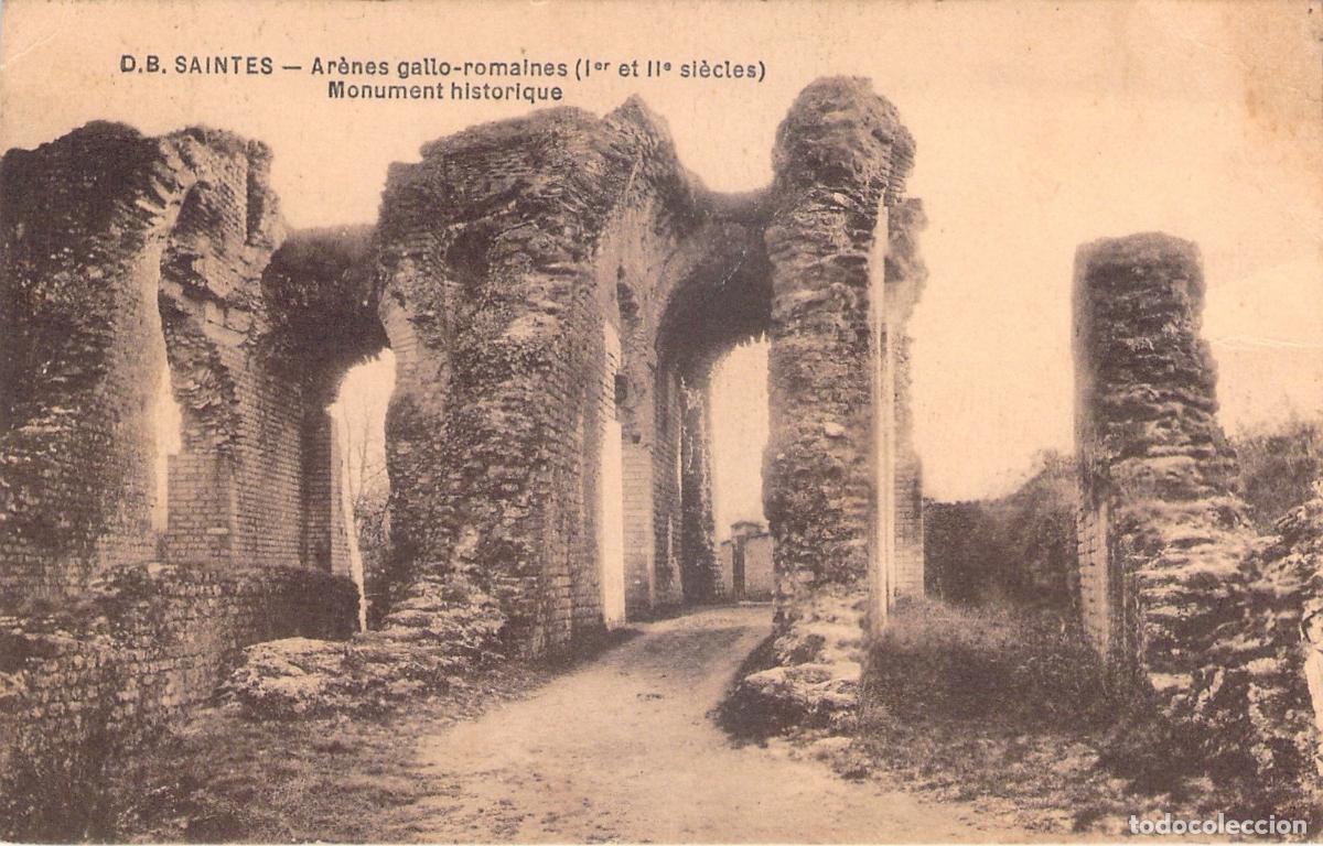 Postales: Postal de las ruinas del Anfiteatro Romano en Saintes, Francia