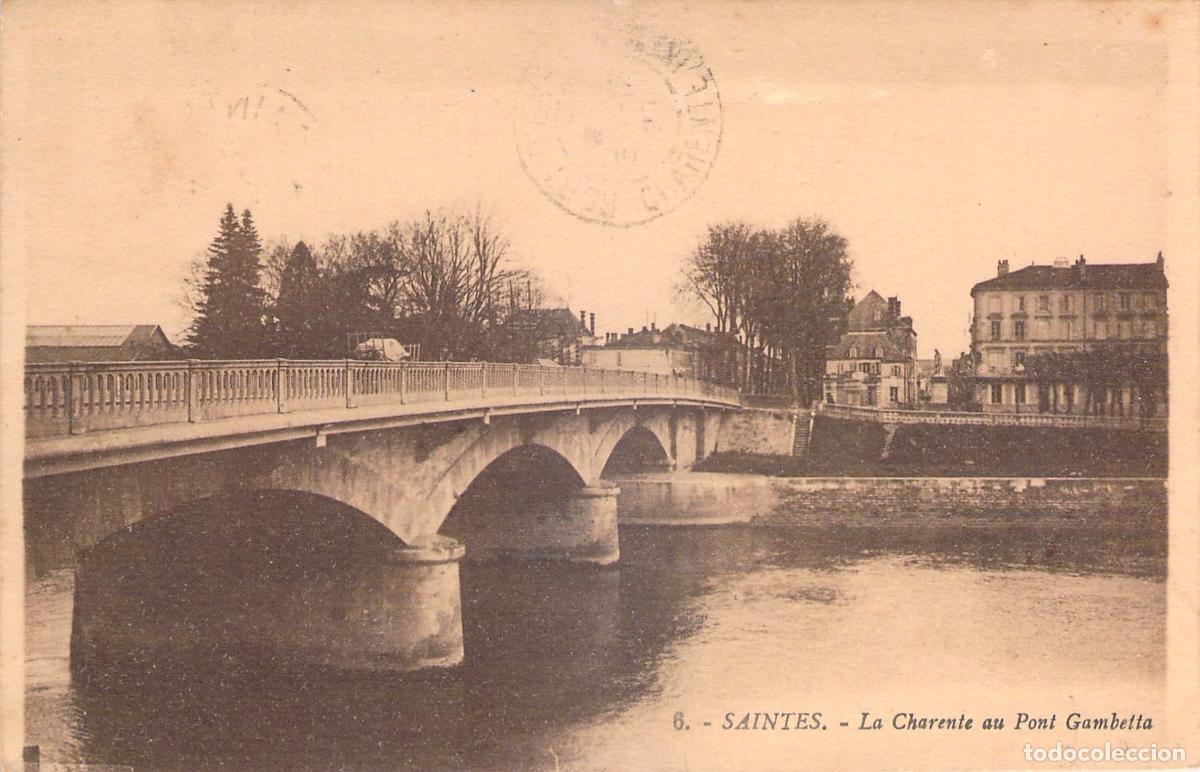 Postales: Postal de Saintes, Puente Gambetta sobre el r&iacute;o Charente
