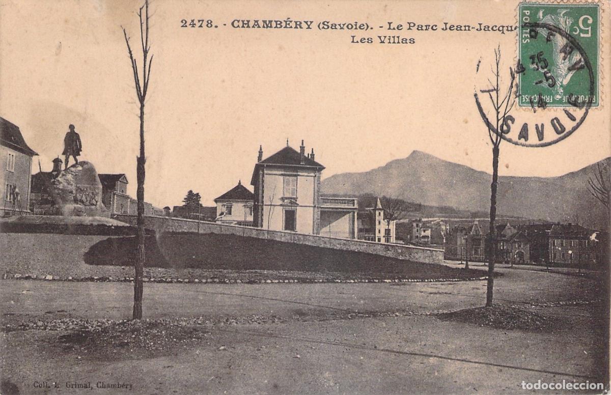 Postales: Postal de Chamb&eacute;ry: Parc Jean-Jacques Rousseau