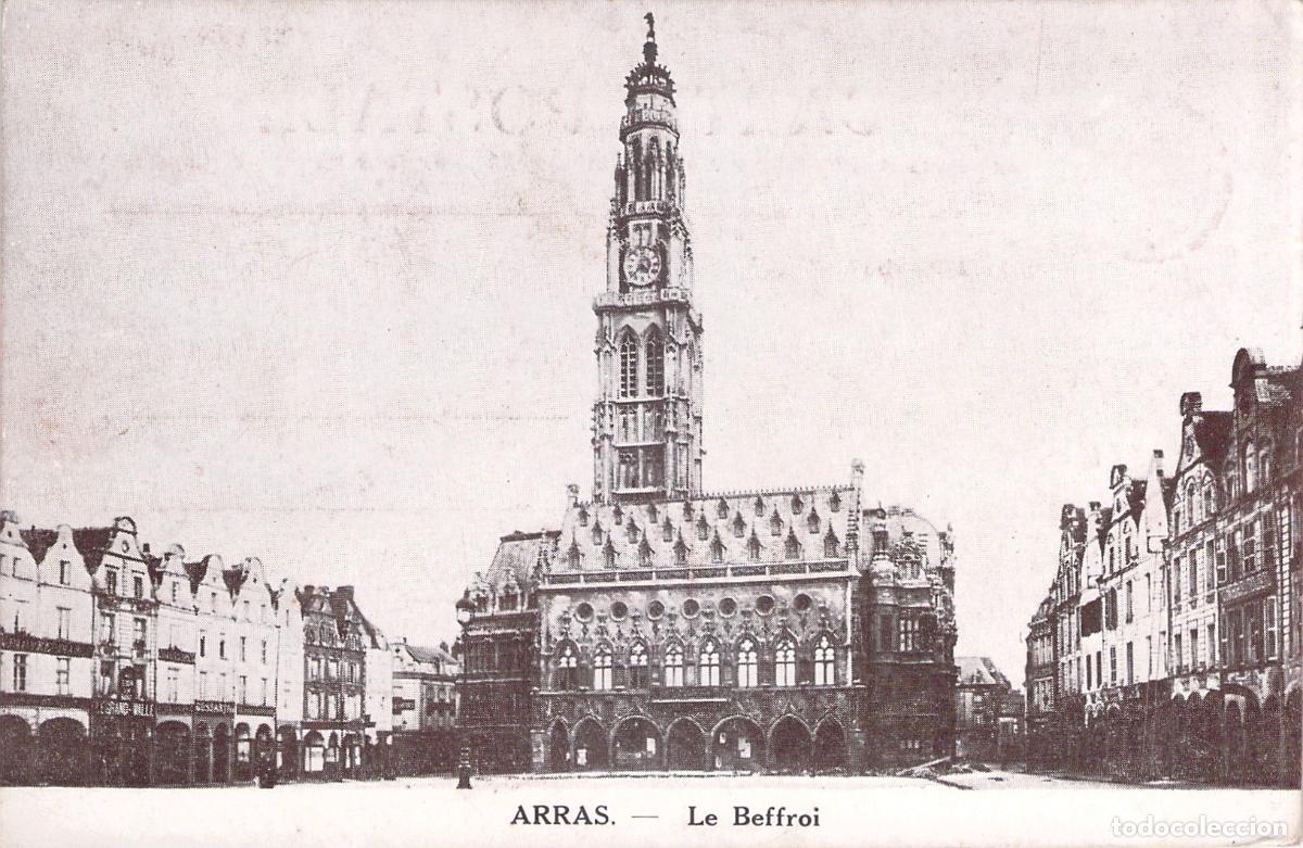 Postkarten: Postal de Arras con el Campanario (Le Beffroi)