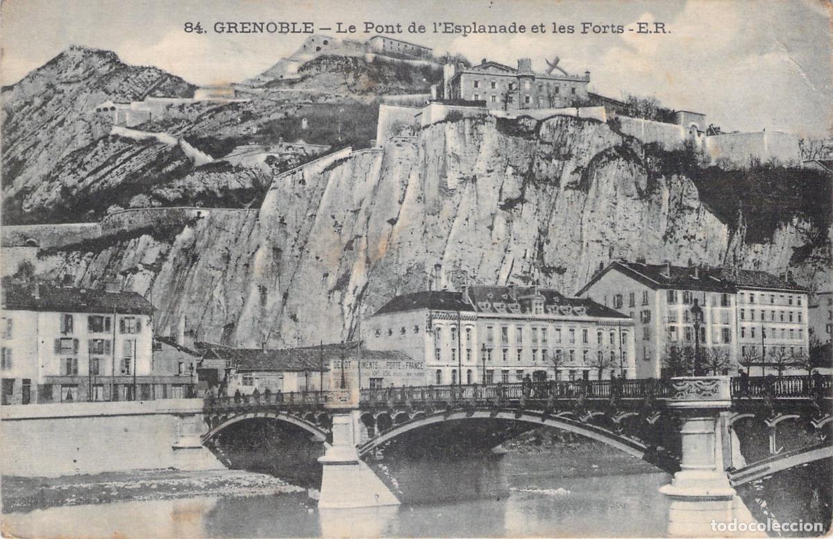 Postais: Postal de Grenoble, Puente de l'Esplanade y Fortificaciones