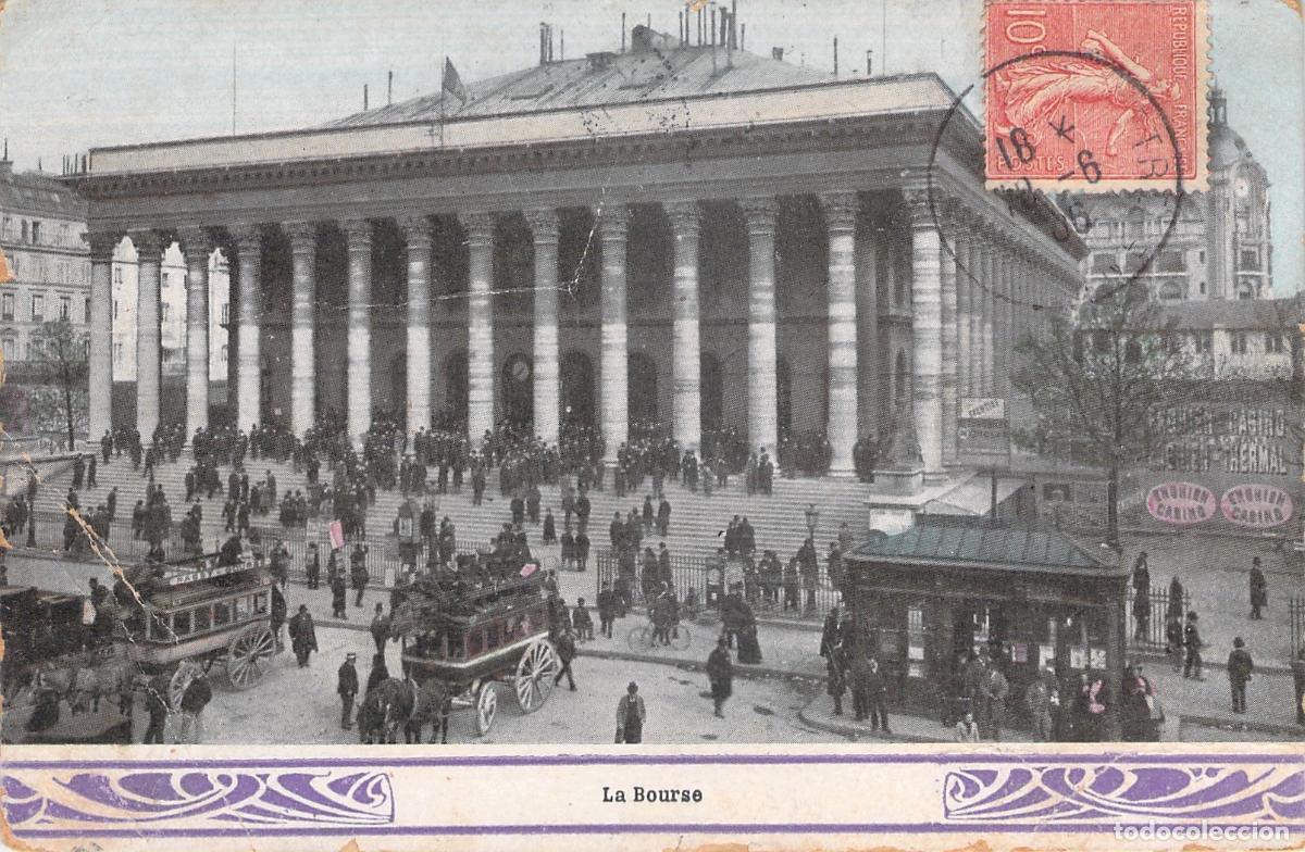 Postais: Postal de La Bourse en Par&iacute;s Francia