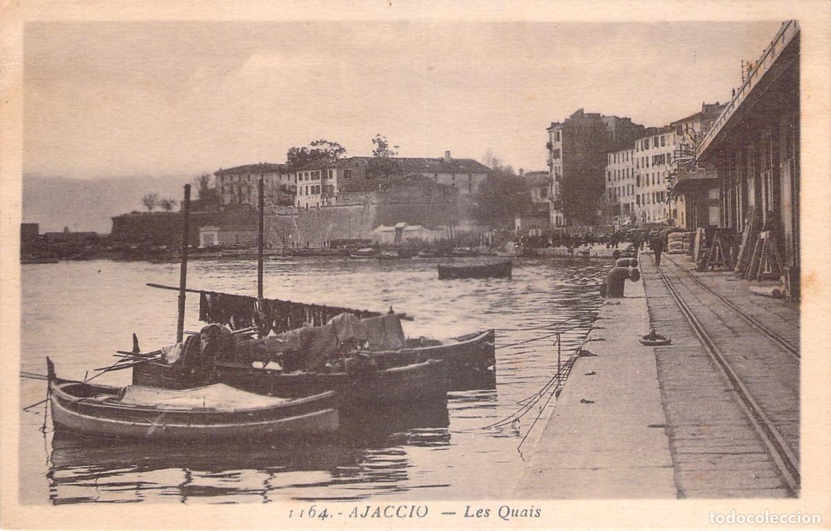 Postais: Postal de Ajaccio C&oacute;rcega Muelles Portuarios