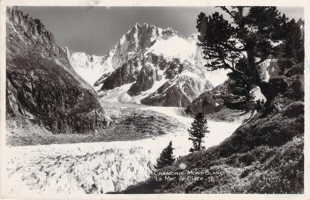 Postkarten: Postal de la Mer de Glace en Chamonix Mont-Blanc