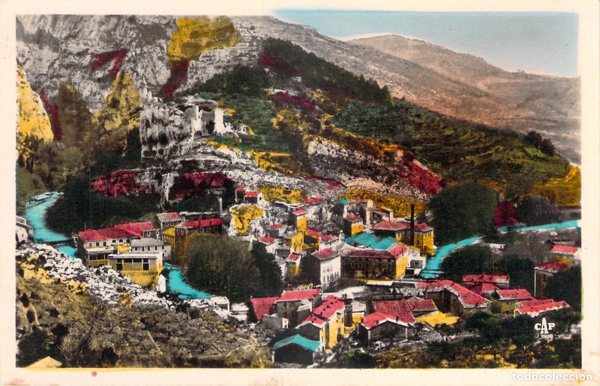 Postkarten: Postal de vista general de Fontaine-de-Vaucluse, Francia