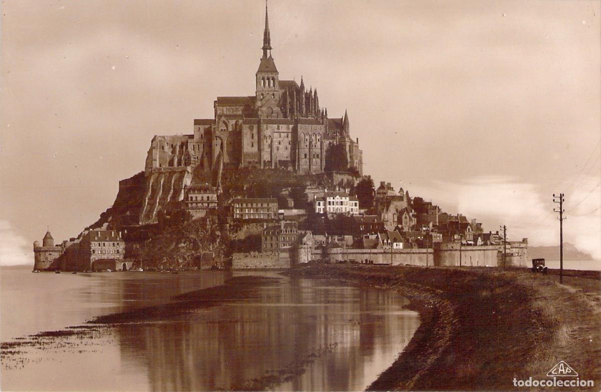 Postkarten: Postal de Mont-Saint-Michel, Normand&iacute;a, Francia