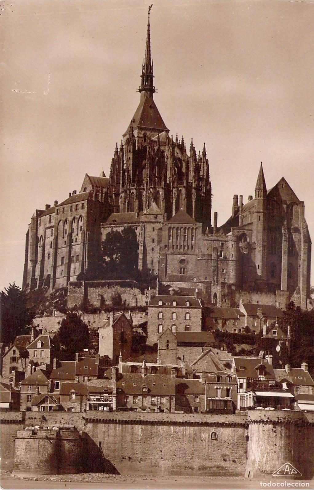 Postkarten: Postal de la Abad&iacute;a de Mont Saint-Michel, Normand&iacute;a