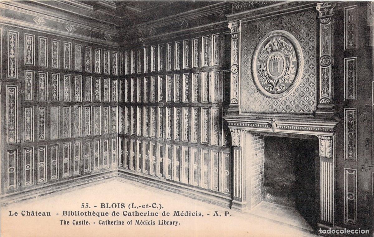 Postkarten: Postal Castillo de Blois Biblioteca de Catalina de M&eacute;dicis