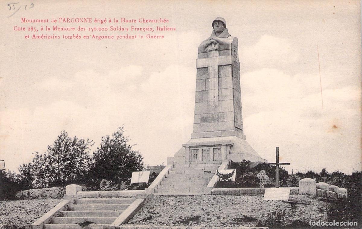 Postales: Postal del Monumento de Argonne en Francia - Foto 1