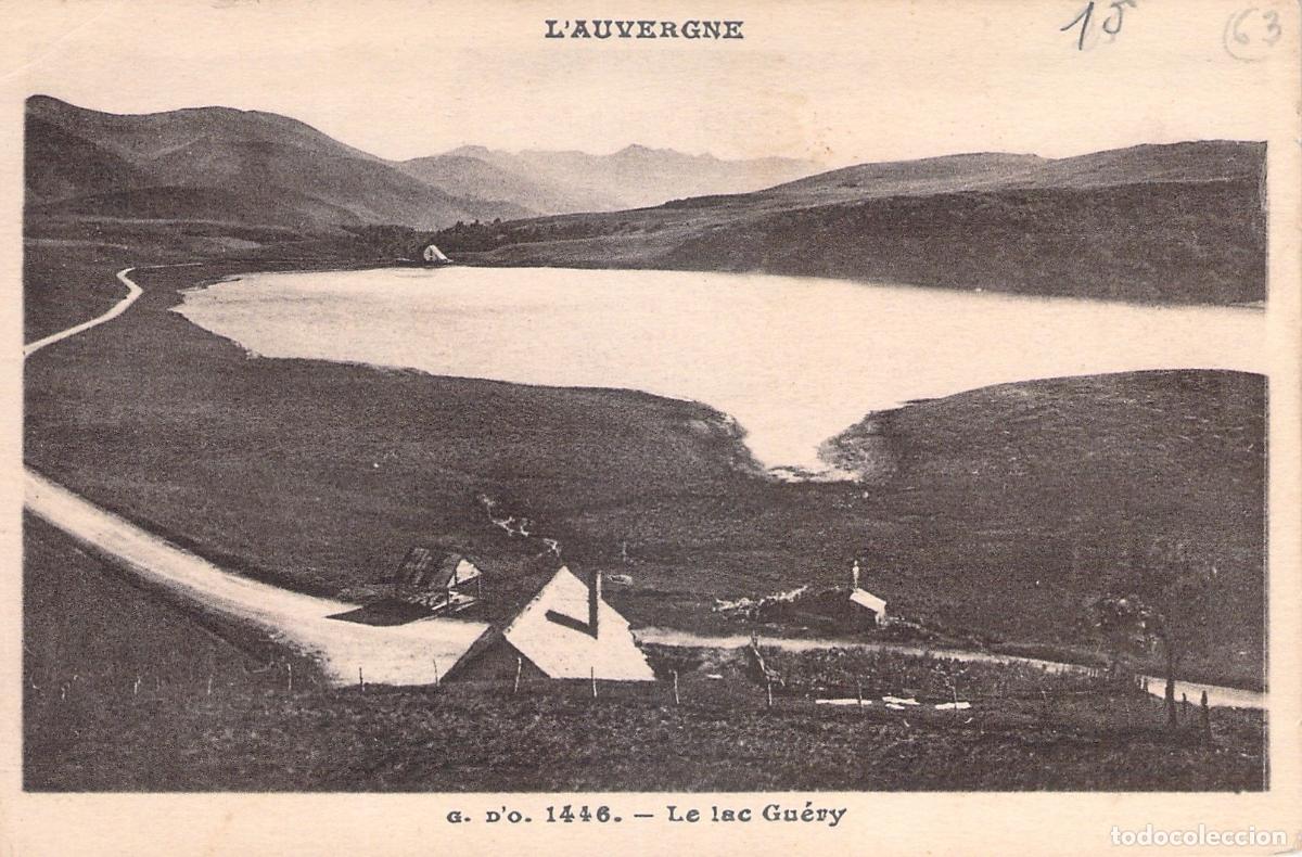 Postkarten: Postal del Lac de Gu&eacute;ry, regi&oacute;n de Auvergne, Francia