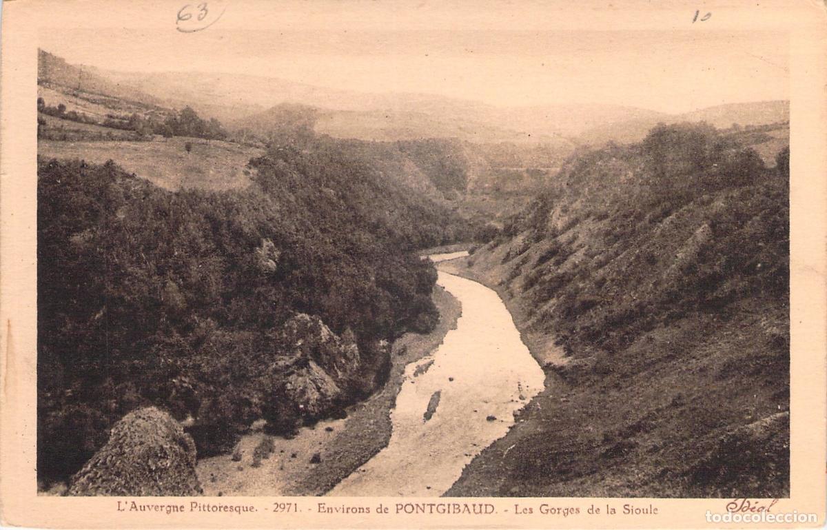Cartes Postales: Postal de las gargantas del r&iacute;o Sioule en Pontgibaud, Auvernia