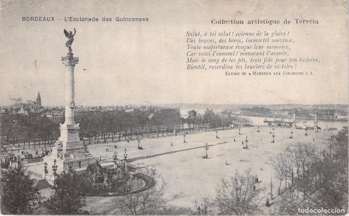 Cartes Postales: Postal de Burdeos Esplanade des Quinconces Francia