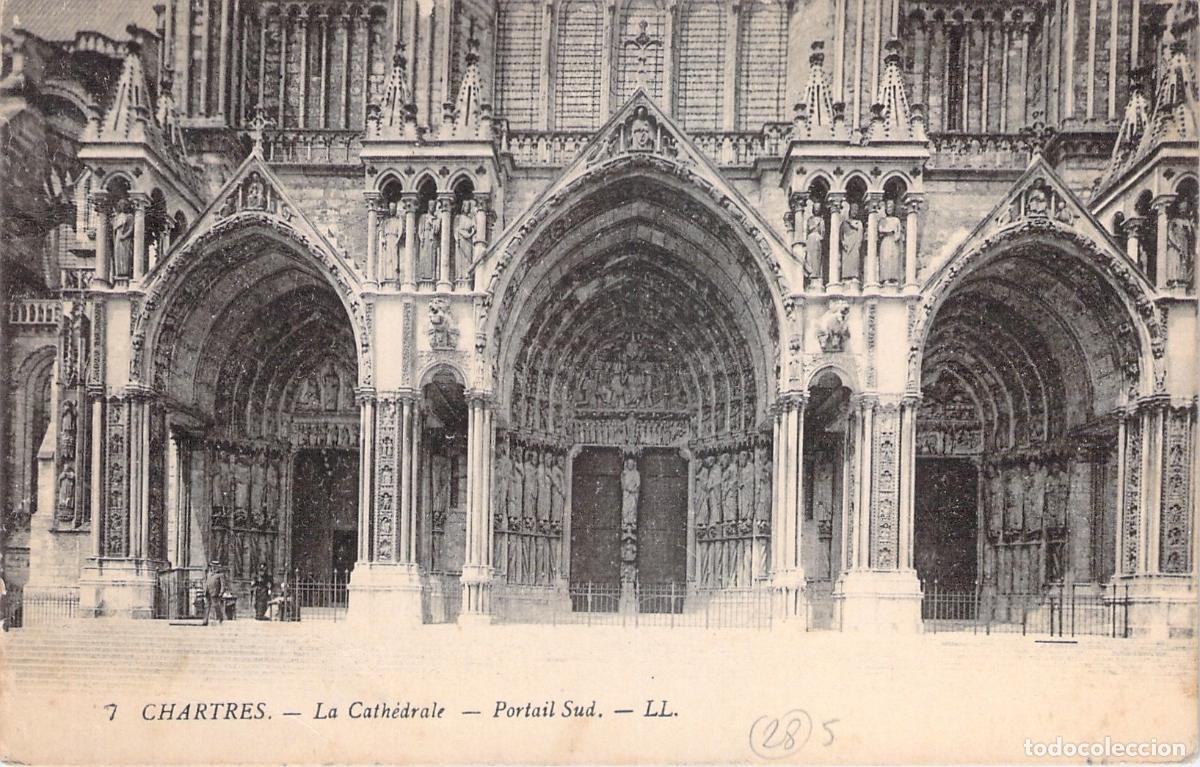 Postkarten: Postal de la Catedral de Chartres Portada Sur Francia