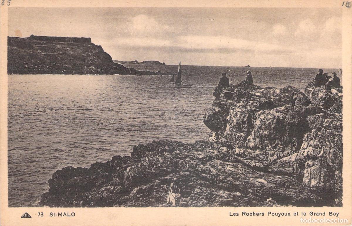 Postkarten: Postal de Saint-Malo con vistas a Les Rochers Pouyoux y el Grand Bey