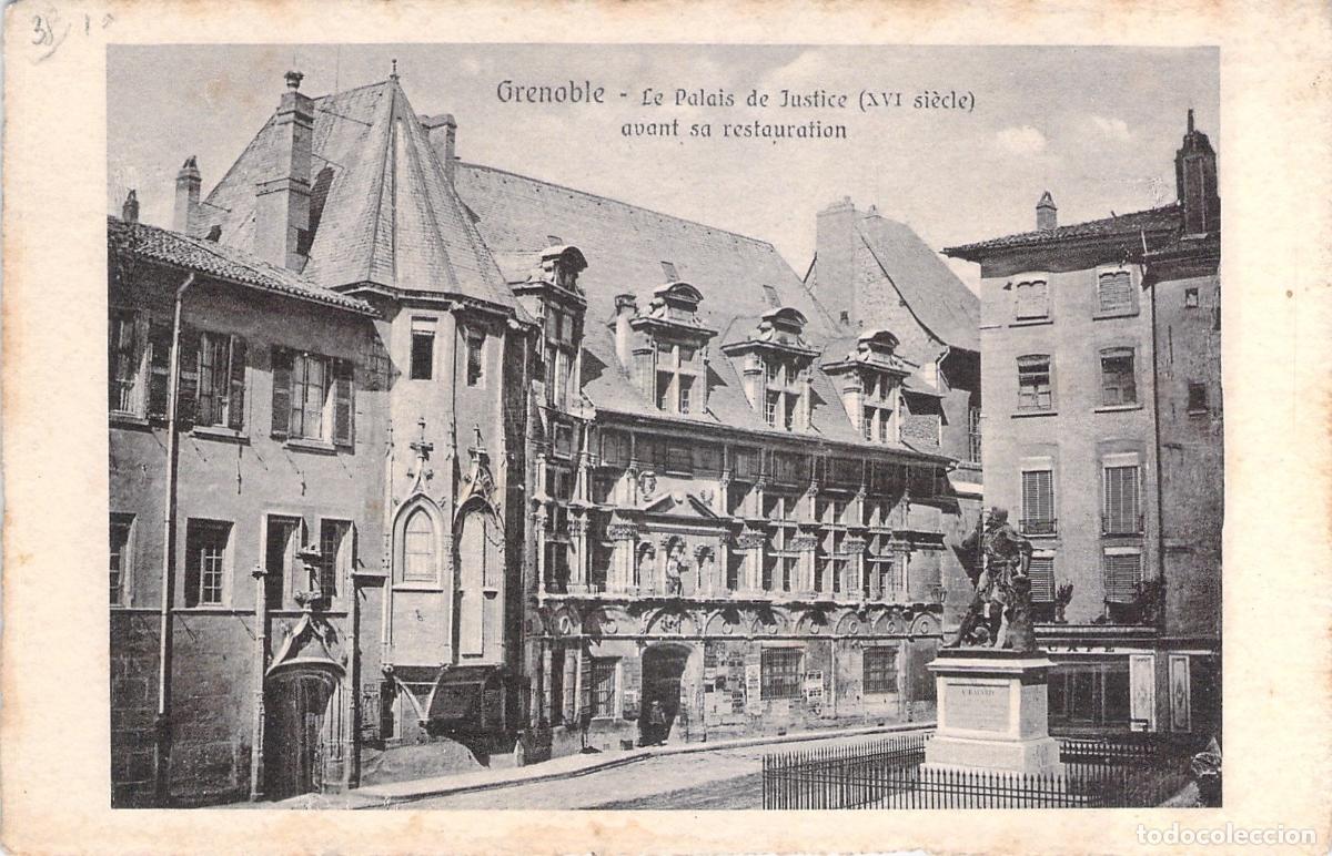 Postais: Postal de Grenoble: Palacio de Justicia antes de su restauraci&oacute;n