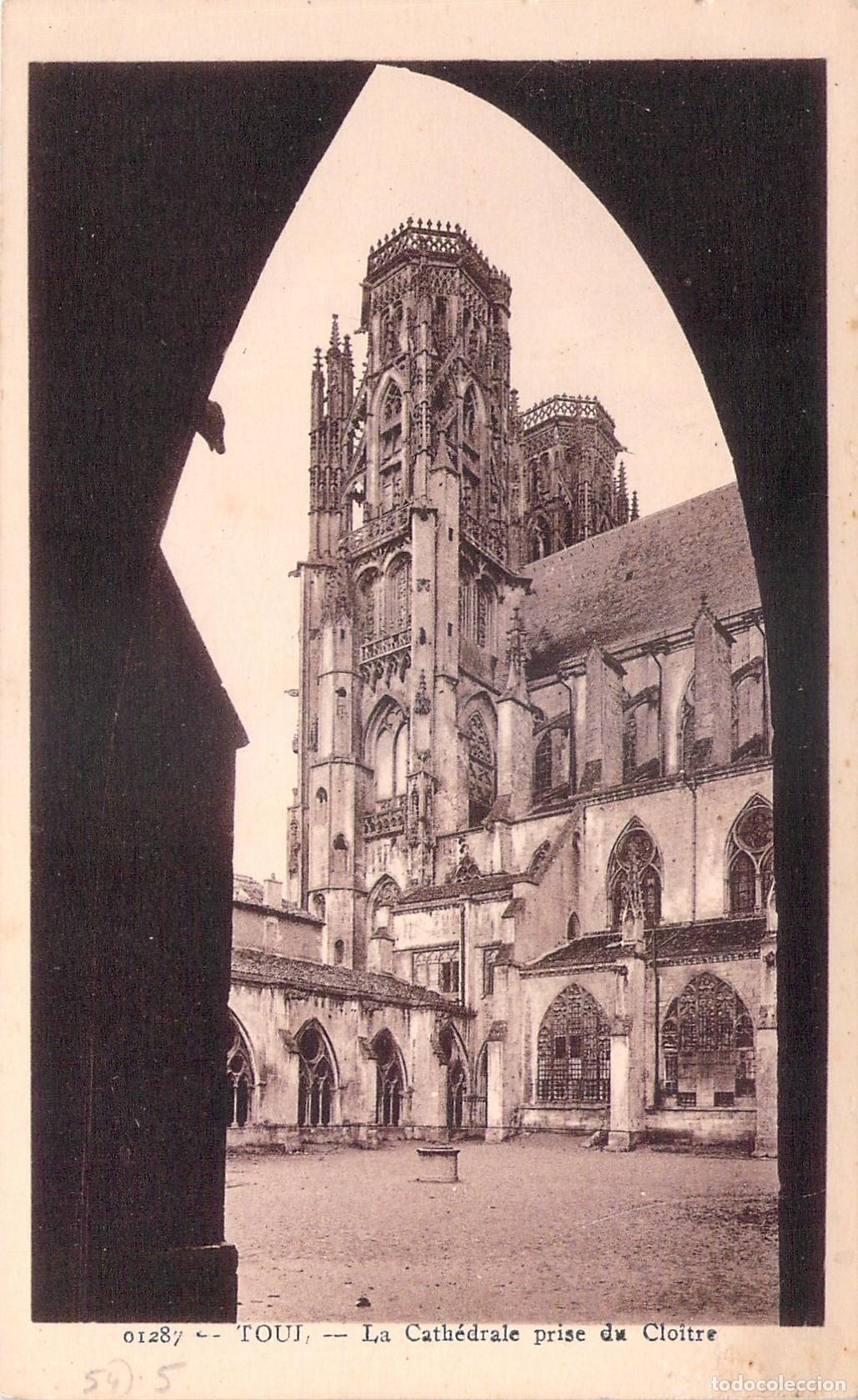 Postkarten: Postal de la Catedral de Toul vista desde el claustro
