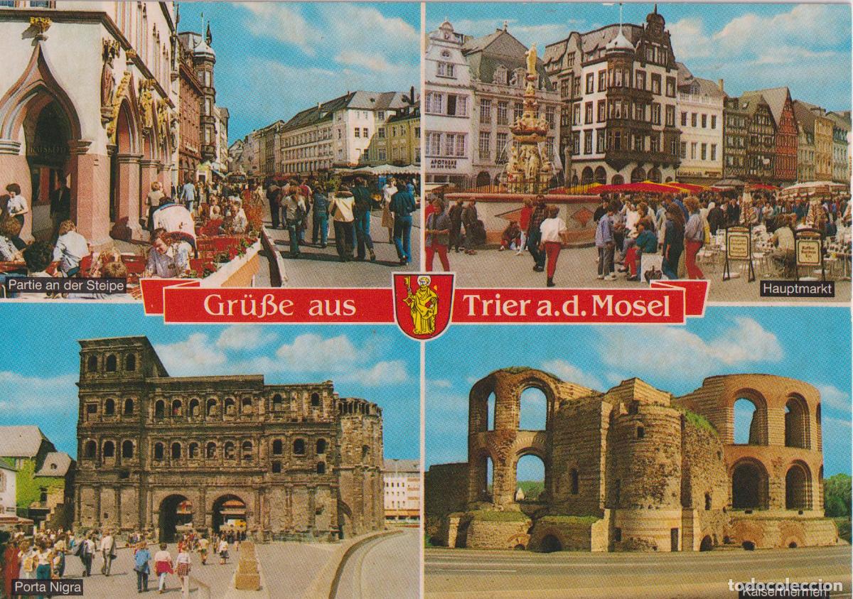Postais: ALEMANIA, TRIER, RIO MOSELA, PUERTA NEGRA - FOTO THOMASSIN TRIER - S/C