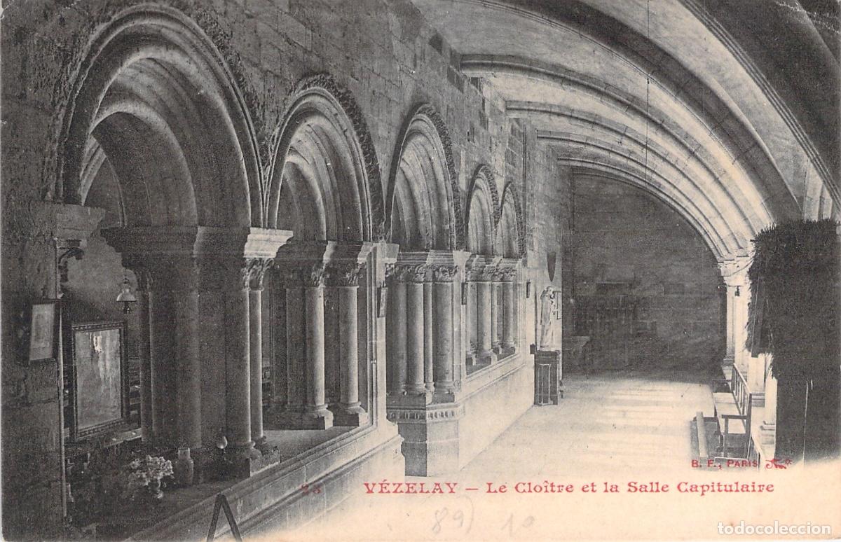 Postkarten: Postal de Vezelay, el Claustro y la Sala Capitular