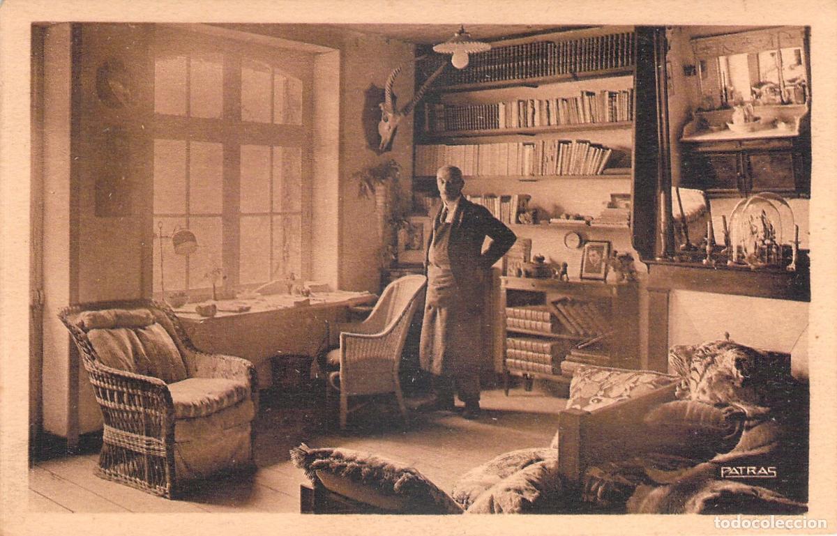 Postales: Postal de Georges Clemenceau en su mesa de trabajo en St-Vincent-sur-Jard