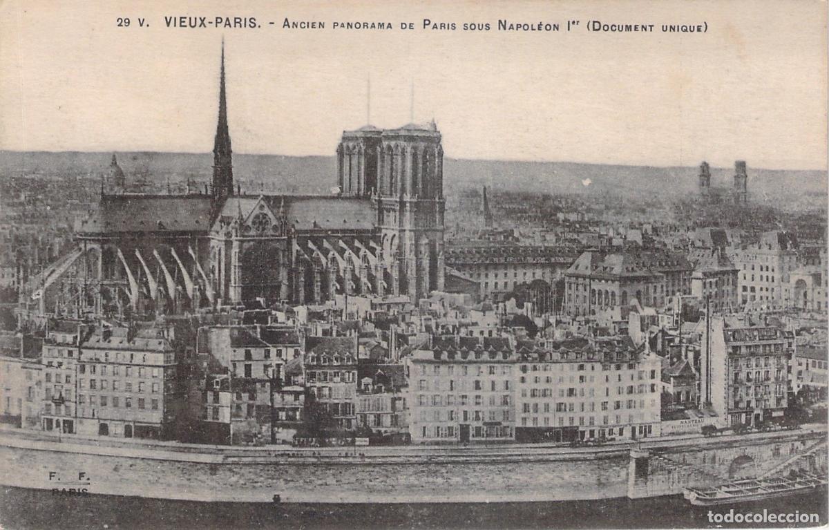 Postkarten: Postal de Par&iacute;s Antigua con la Catedral de Notre Dame