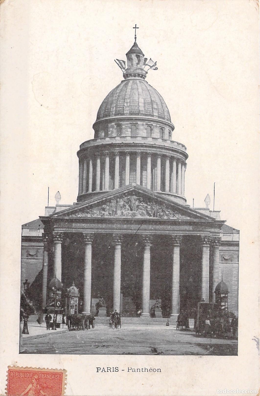 Postkarten: Postal de Par&iacute;s, vista del Pante&oacute;n