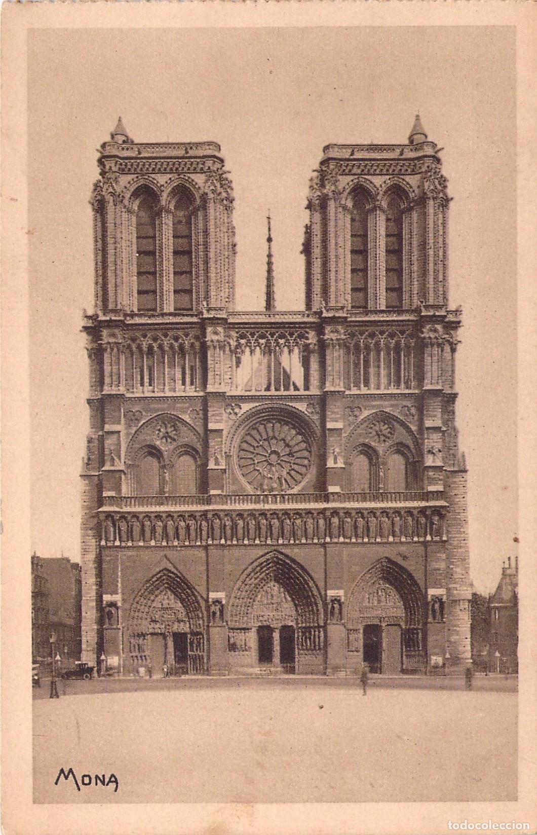 Postkarten: Postal de la Fachada de la Catedral de Notre-Dame en Par&iacute;s