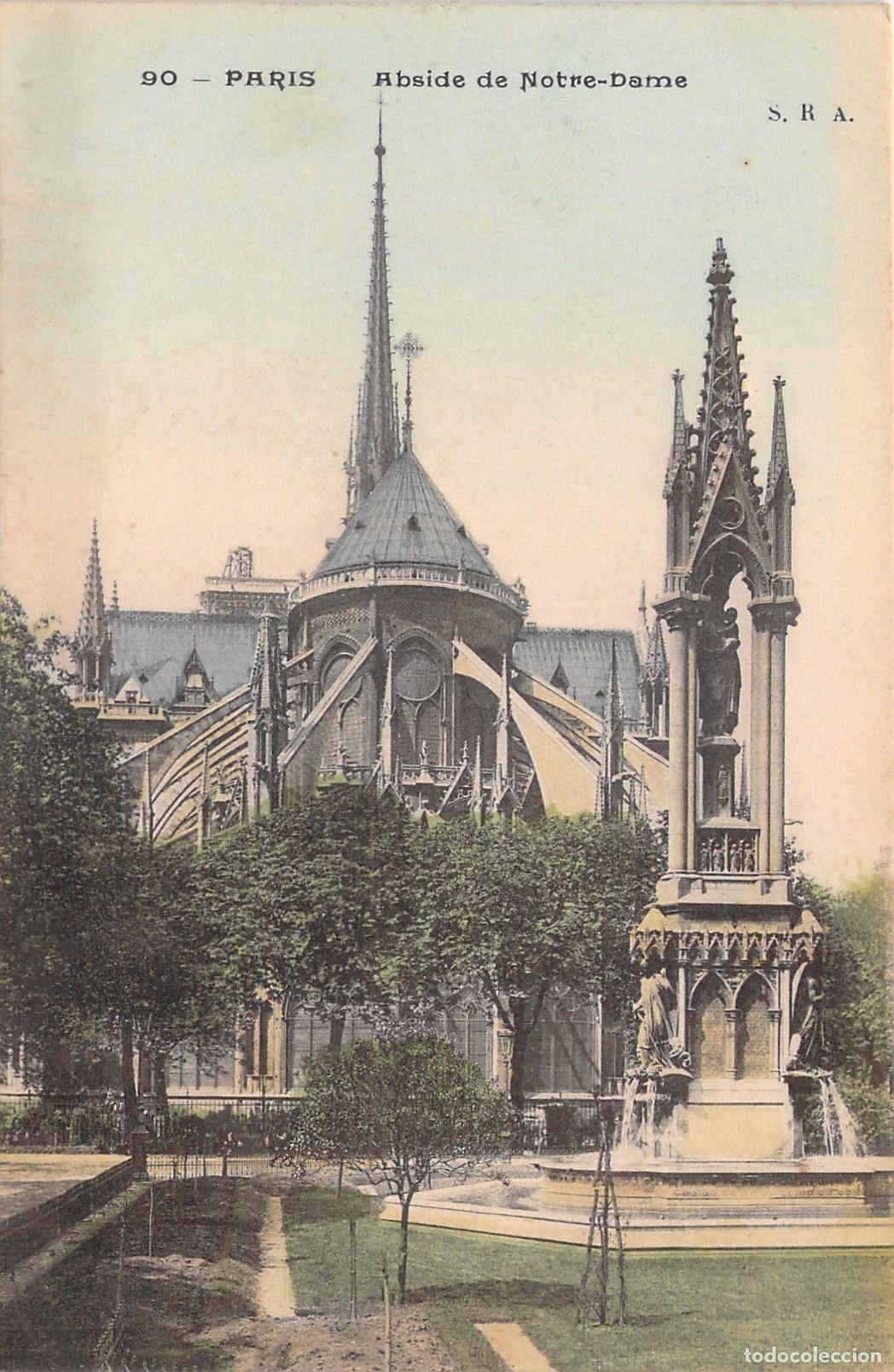 Postkarten: Postal de Paris: &Aacute;bside de la Catedral de Notre-Dame