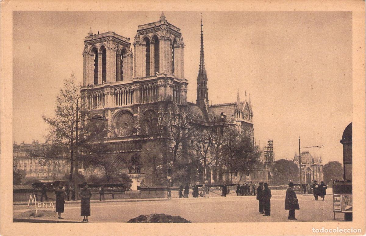 Postkarten: Postal de la Catedral Notre-Dame vista desde el Quai de Montebello en Par&iacute;s