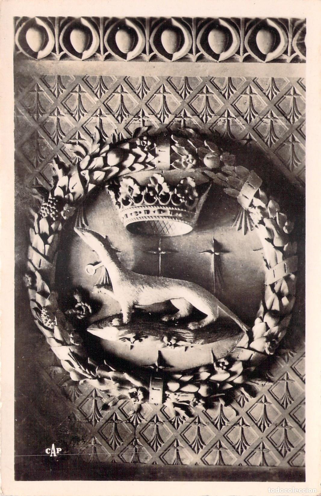 Postales: Postal del Castillo de Blois Emblema de Ana de Breta&ntilde;a