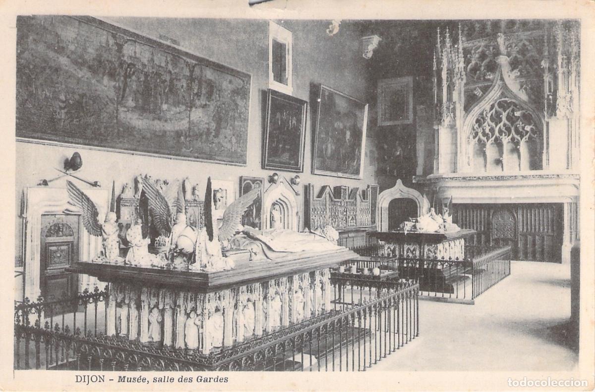 Postales: Postal de la Salle des Gardes en el Museo de Bellas Artes de Dijon