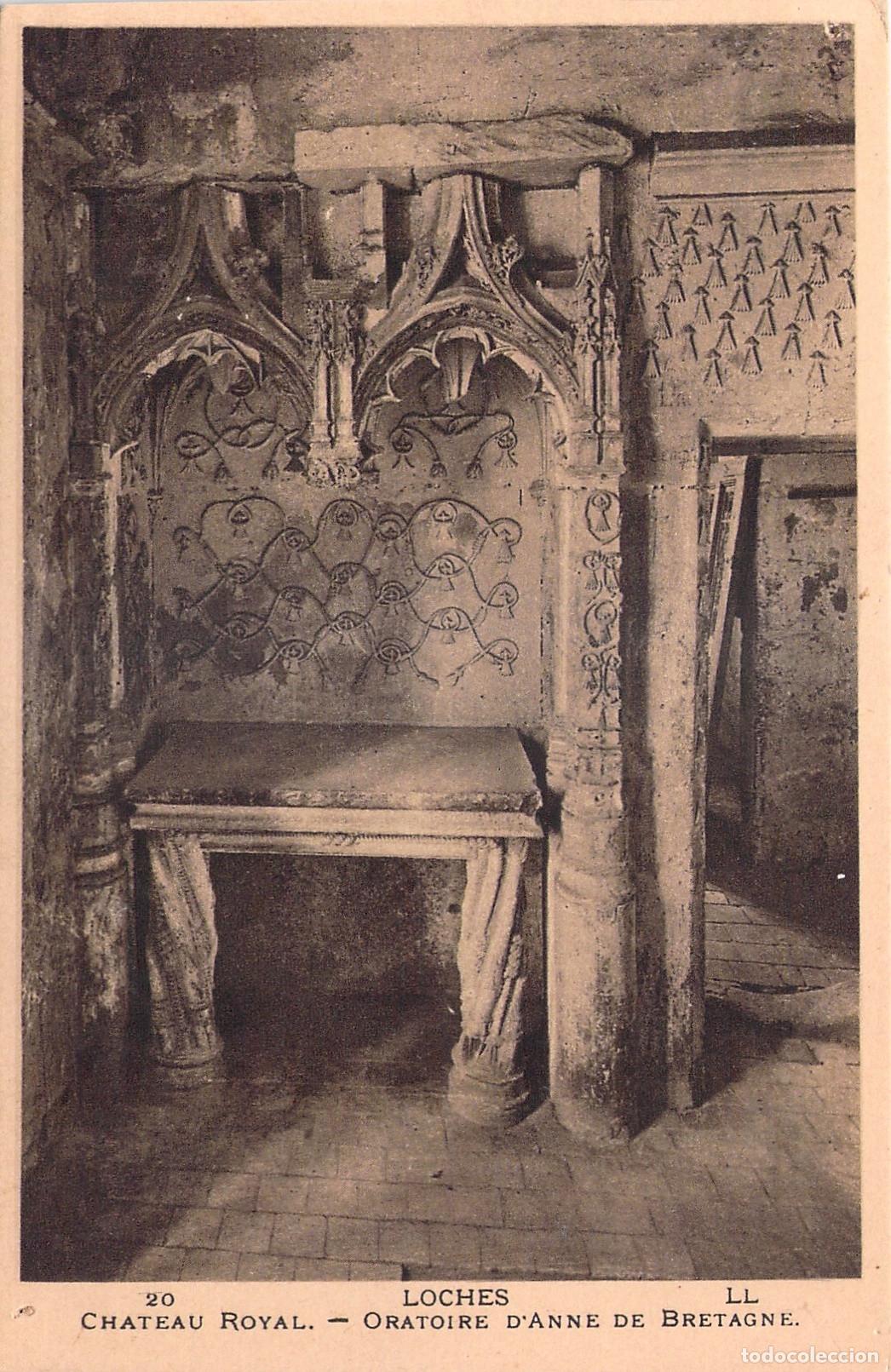 Postales: Postal del Oratorio de Ana de Breta&ntilde;a en el Castillo Real de Loches