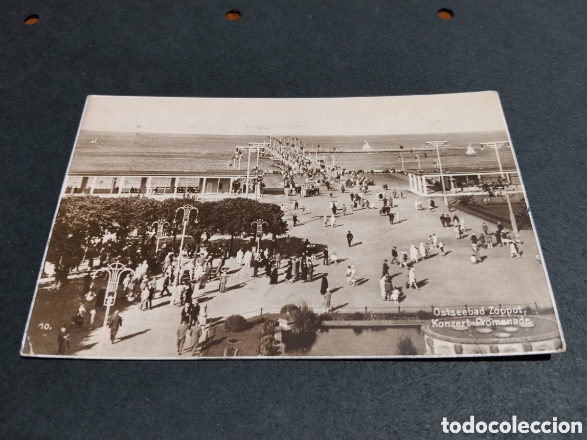 Postales: Postal antigua 1929 balneario de Zoppot