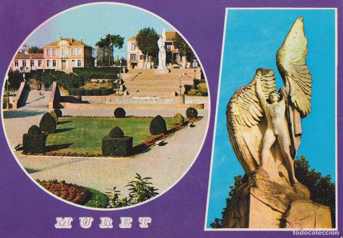 Cartoline: FRANCIA, MURET, LA CALLE Y LA ESTATUA DE CL&Eacute;MENT ADER - EDITIONS D'ART LARREY - ESCRITA