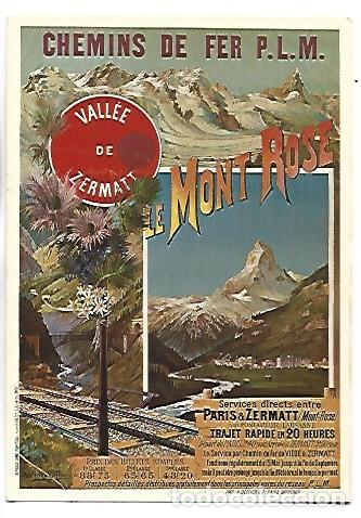 Postales: AFFICHE POUR LES CHEMINS DE FER - PARIS - LYON - MEDITERRANEE.- BIBLIOTHEQUE CANTONALE - SION/SUIZA