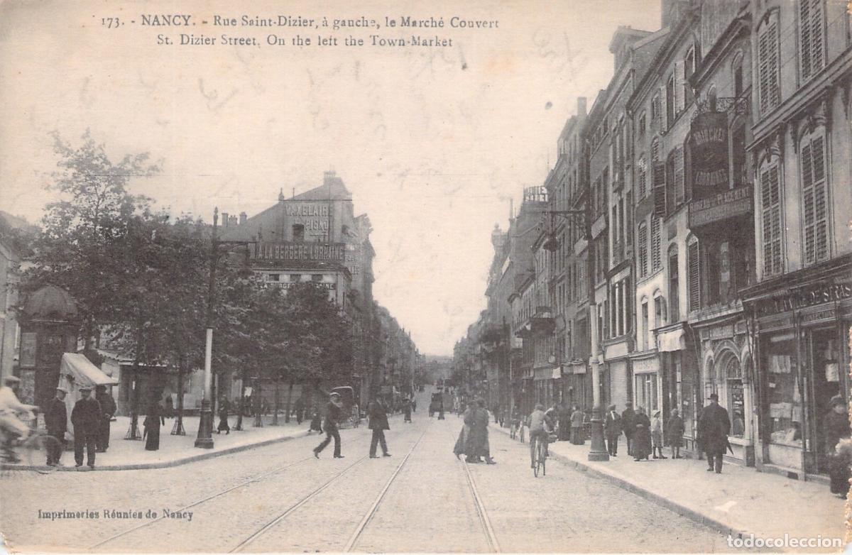 Postales: Postal de Nancy Rue Saint-Dizier y Mercado Cubierto