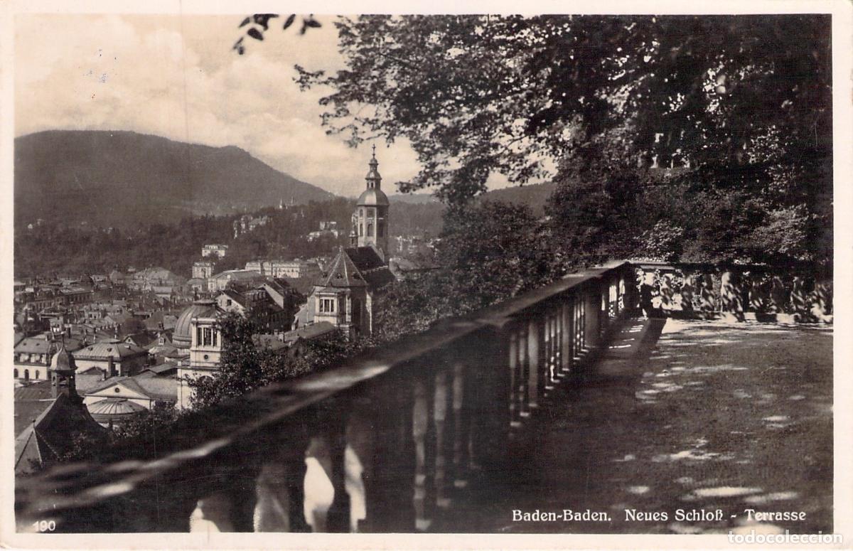 Postales: Postal de la Terraza del Neues Schlo&szlig; en Baden-Baden