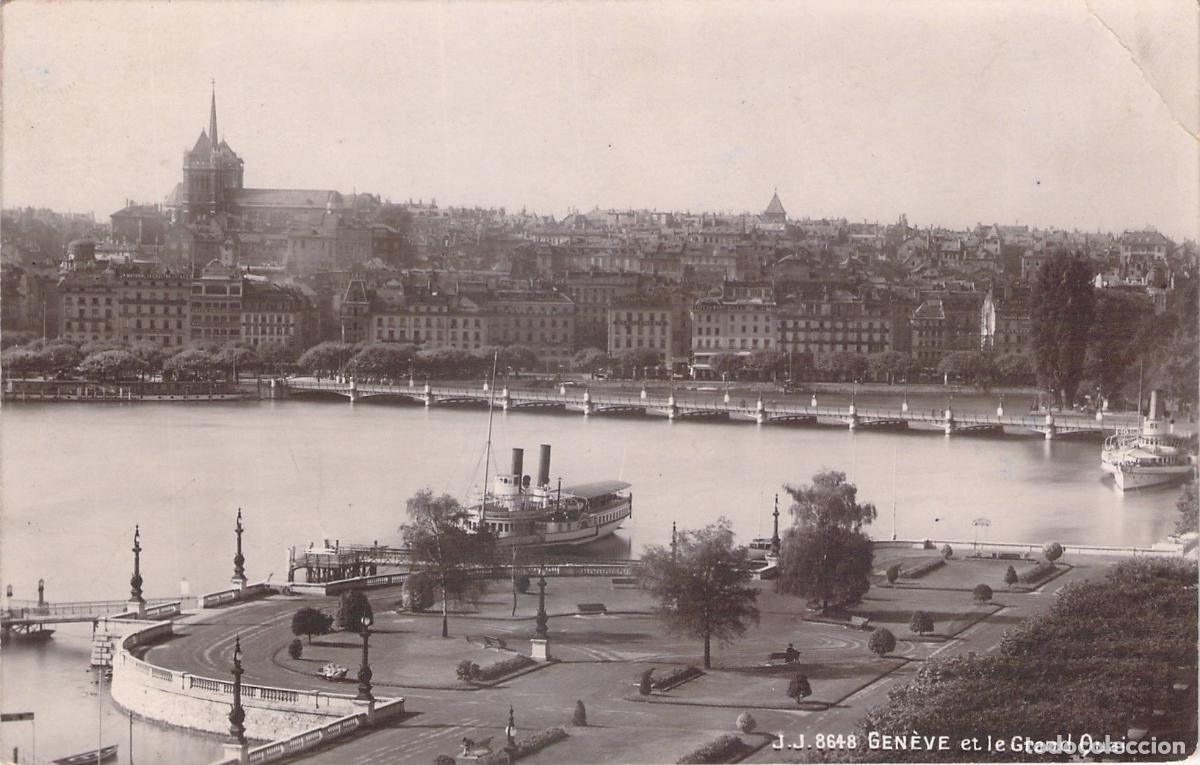Postales: Postal de Ginebra Grand Quai Suiza