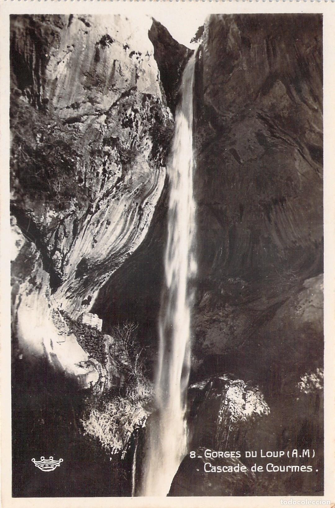 Postales: Postal de la Cascada de Courmes en Gorges du Loup, Francia