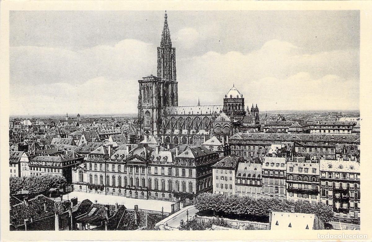 Postais: Postal de Estrasburgo, Palacio de Rohan y Catedral