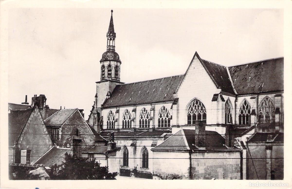 Postales: Postal de la Iglesia Saint-Laurent en Montoire-sur-le-Loir, Francia