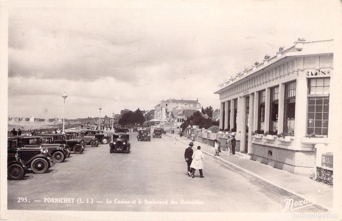 Postales: Postal de Pornichet, Casino y Boulevard des Oc&eacute;anides, Francia