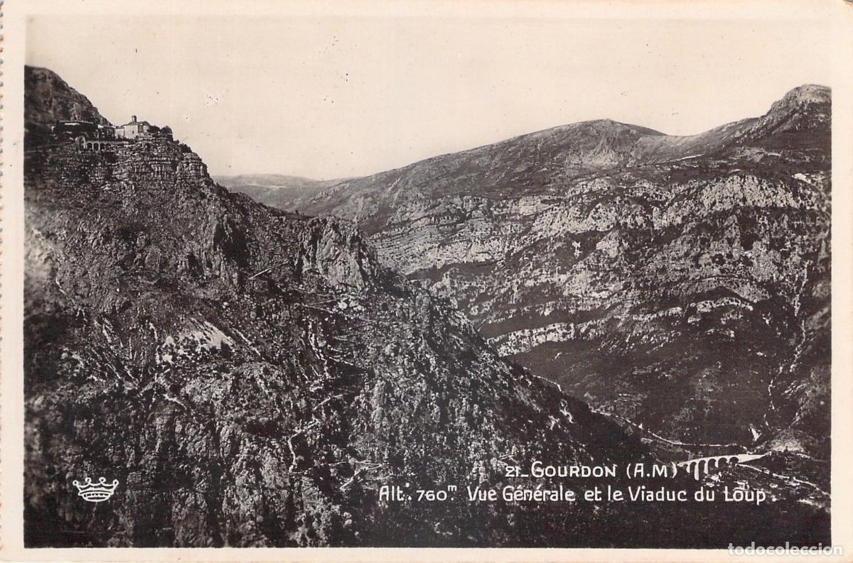 Postales: Postal de Gourdon y el Viaducto del Loup en Alpes-Maritimes