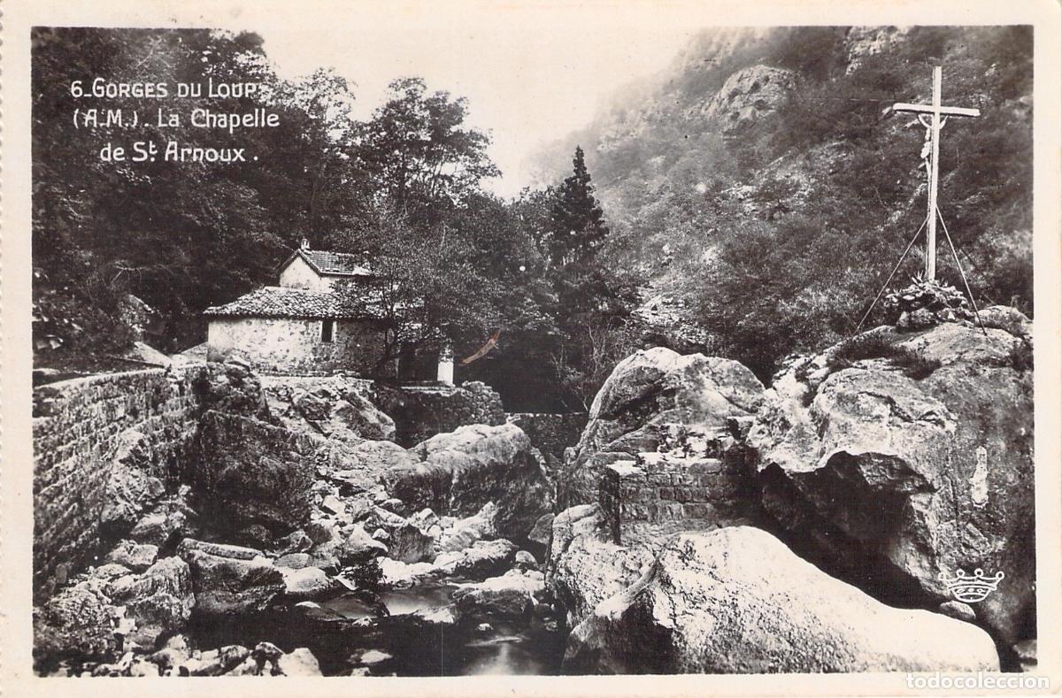 Postales: Postal de la Capilla de Saint Arnoux en Gorges du Loup, Francia