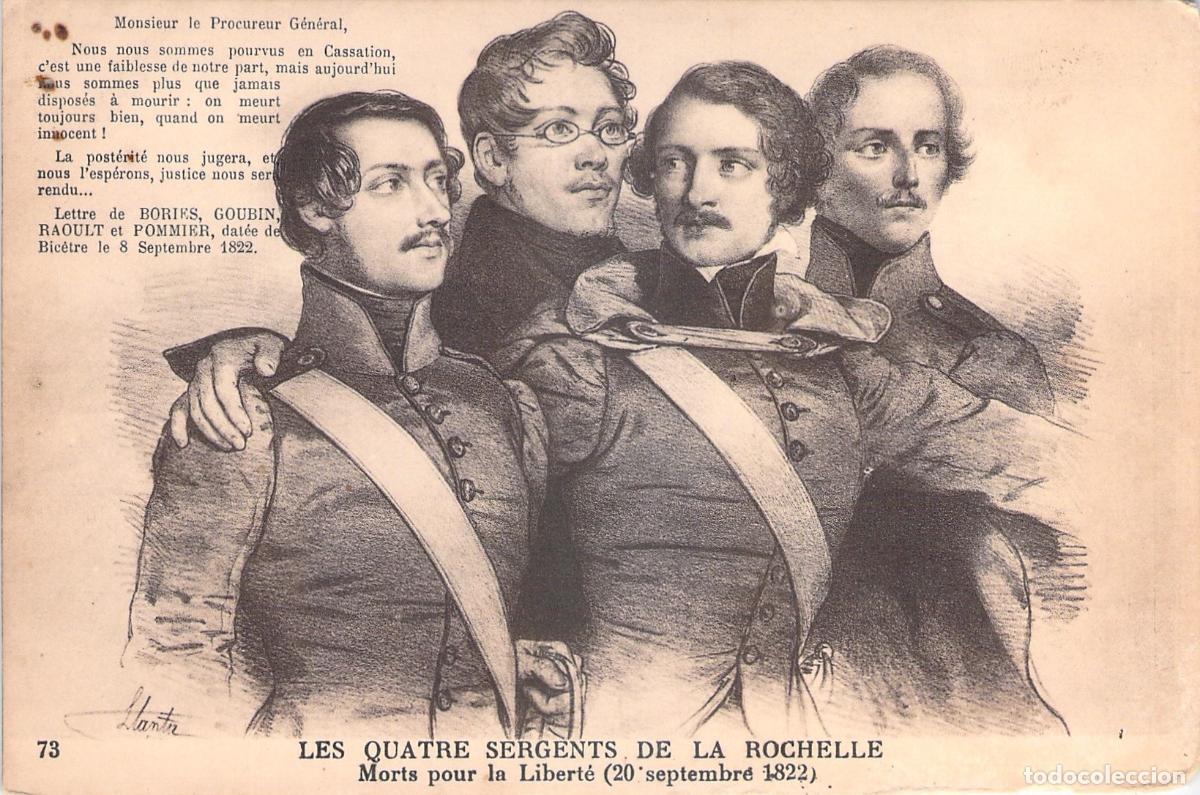Cartoline: Postal de los Cuatro Sargentos de La Rochelle